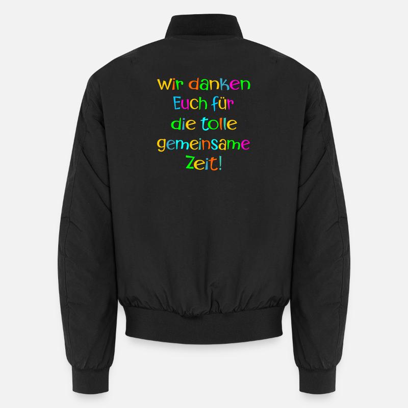 Abschiedssprüche Team - Dankbarkeit ZEIT Unisex Bomberjacke