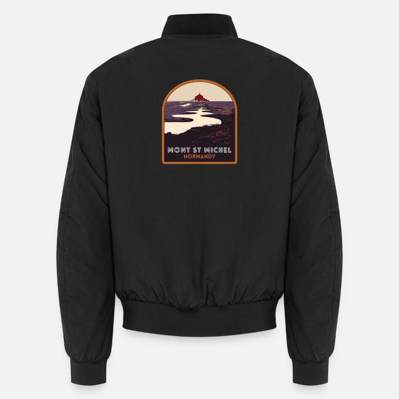 Illustration colorée du Mont Saint Michel Bomber unisexe
