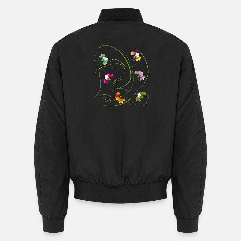vrille florale, fleurs Bomber unisexe
