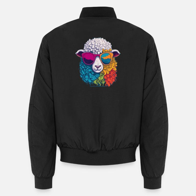 cooles Schaf - Unisex Bomberjacke - Schwarz
