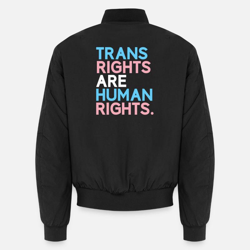 Pride Month LGBT - Trans Rights Are Human Rights Unisex Bomber Jacket