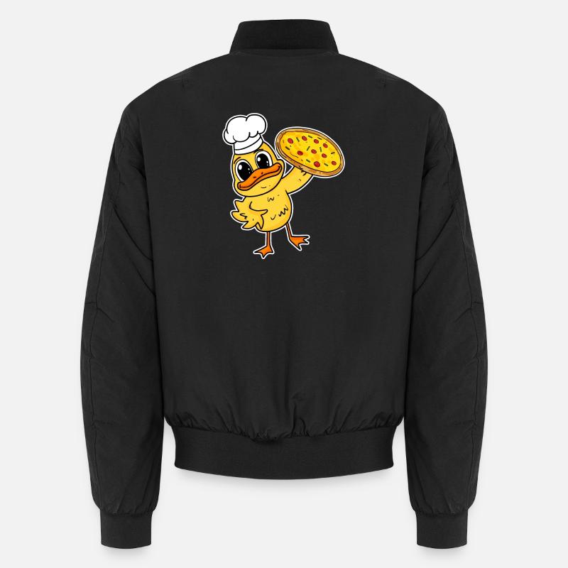 pizza maker pizza chef duck italy Unisex Bomber Jacket
