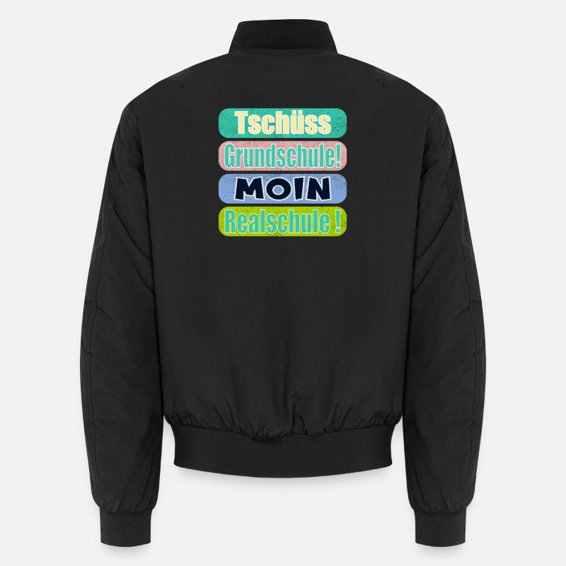 Tschüss Grundschule - Moin Realschule - Unisex Bomberjacke - Schwarz