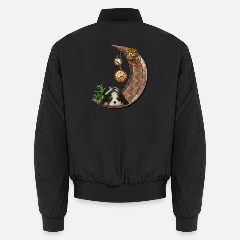 Lune steampunk avec chiot Bomber unisexe