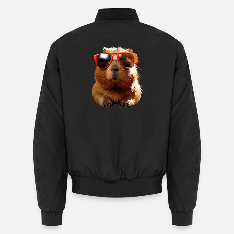 Capybara Sunglasses Be Capy Capybara Rodent Unisex Bomber Jacket
