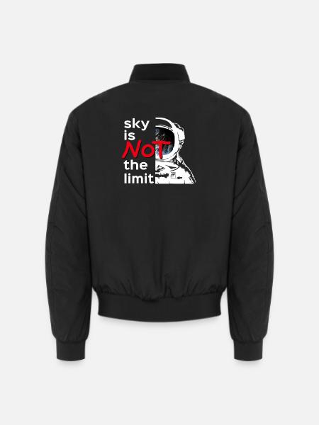 sky is Not the limit white - Unisex Bomberjacke - Schwarz