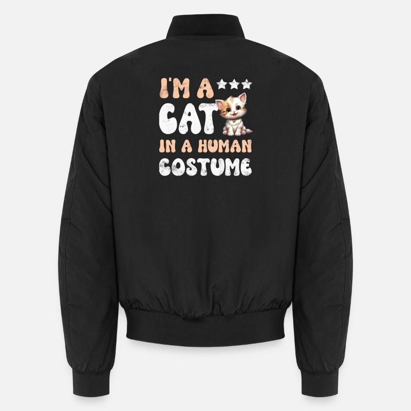 Katze Katzen - Unisex Bomberjacke - Schwarz