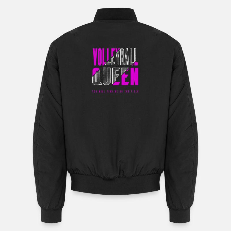 Volleyball Queen - Unisex Bomber Jacket - black