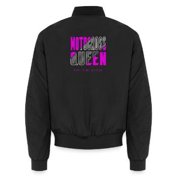 Motocross Königin - Unisex Bomberjacke - Schwarz - Hinten - AI Model Male 185 light (185cm)