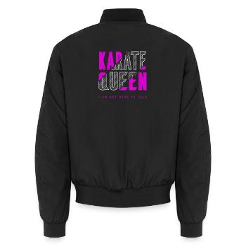 Karate Königin - Unisex Bomberjacke - Schwarz - Hinten - AI Model Male 185 light (185cm)