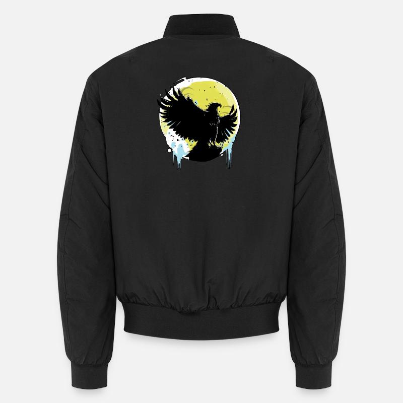 Adler vor Vollmond Unisex Bomberjacke
