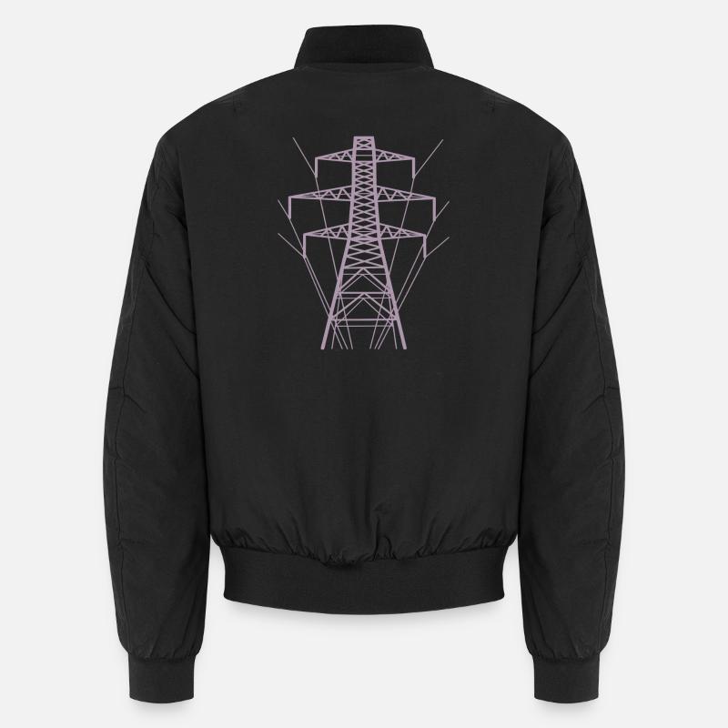pole silhouette - Unisex Bomber Jacket - black