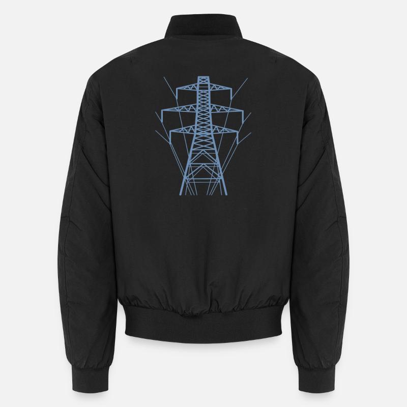 Silhouette de poteau électrique blanc Bomber unisexe