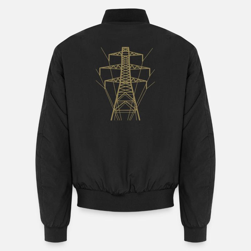 Silhouette de poteau électrique blanc Bomber unisexe