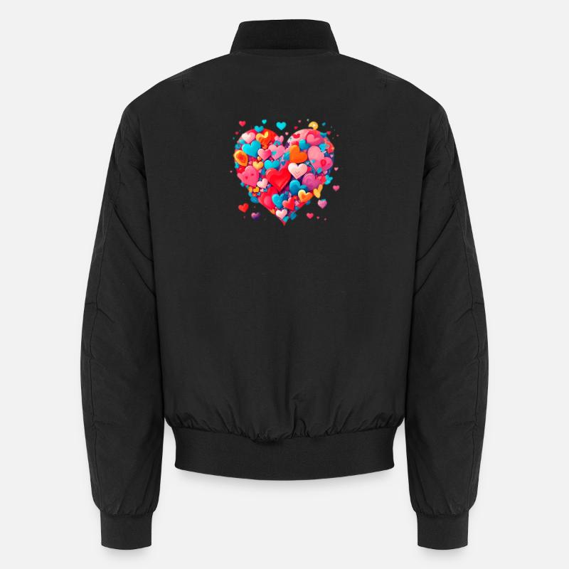 Cœur d’amour - Bomber unisexe - noir