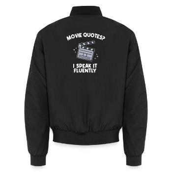 Movie Night Statement Movies Cineast Theatre Movies - Bomber unisexe - noir - Dos - AI Model Male 185 light (185cm)