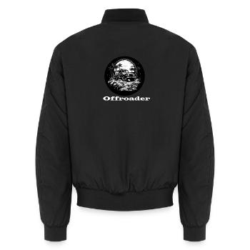 Offroader weiß - Unisex Bomberjacke - Schwarz - Hinten - AI Model Male 185 light (185cm)