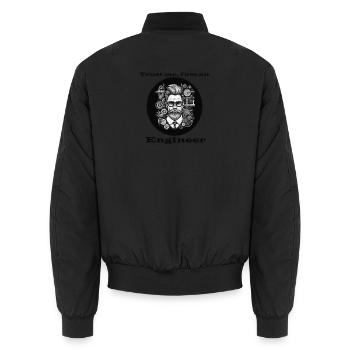 Faites-moi confiance Ingénieur - Bomber unisexe - noir - Dos - AI Model Male 185 light (185cm)