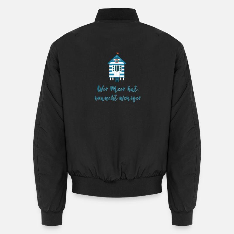 Wer Meer hat braucht weniger Unisex Bomberjacke