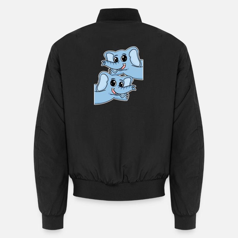 Elefant Elefanten - Unisex Bomberjacke - Schwarz