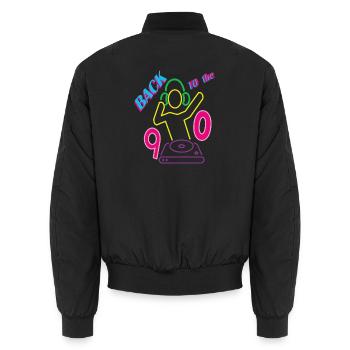 Retour dans les années 90 avec DJ - Bomber unisexe - noir - Dos - AI Model Male 185 light (185cm)