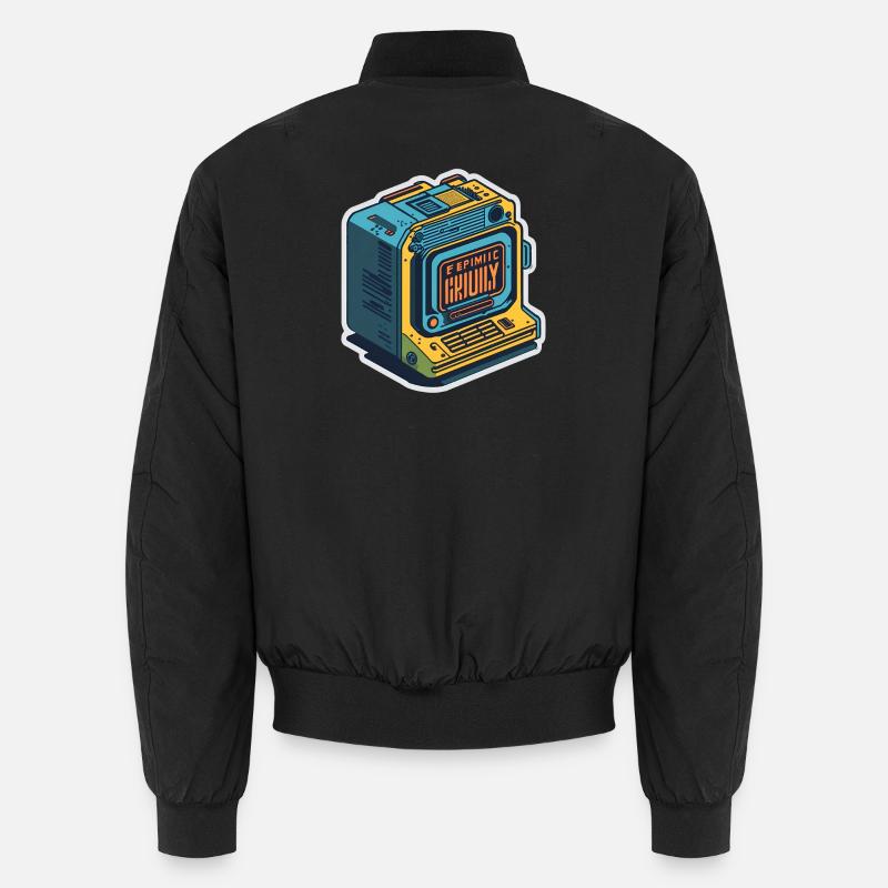 retro Computer Unisex Bomberjacke