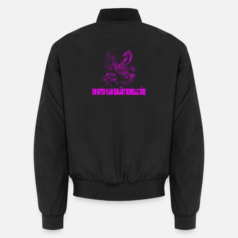 Schach Design - Unisex Bomberjacke - Schwarz