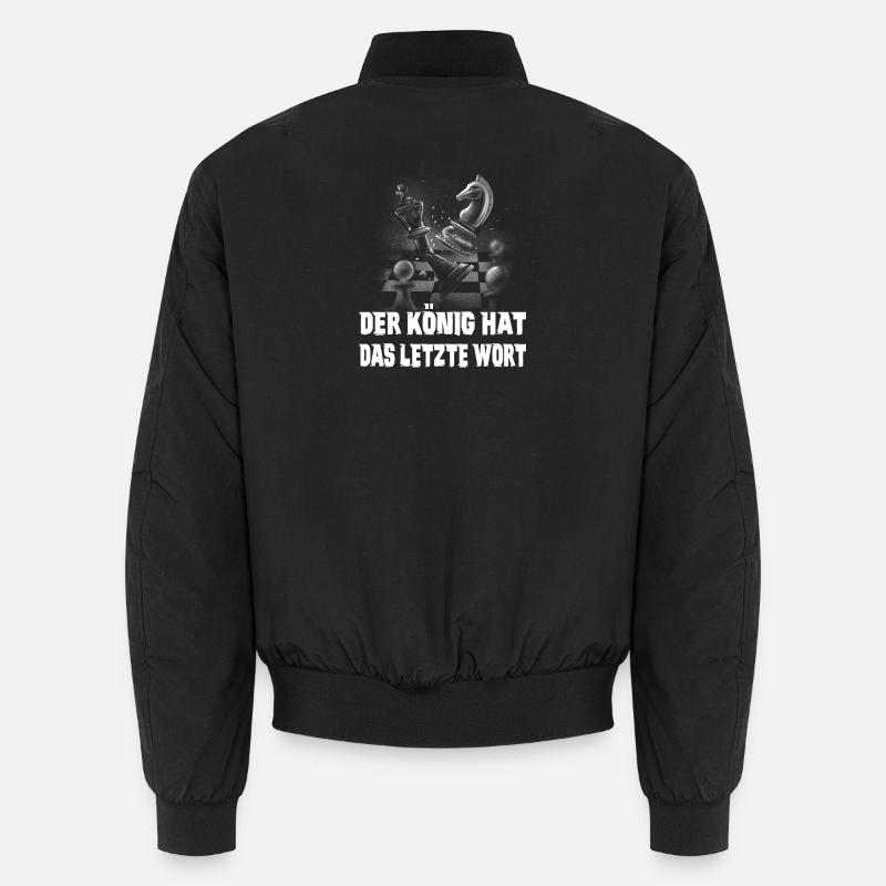 Schach Design - Unisex Bomberjacke - Schwarz