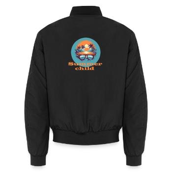 Summer child - Unisex Bomberjacke - Schwarz - Hinten - AI Model Male 185 light (185cm)