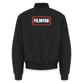 Film Schauen Theater Movies Statement Filmabend - Unisex Bomberjacke - Schwarz - Hinten - AI Model Male 185 light (185cm)