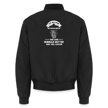 Ich bin eine Rottweiler Mutter - Unisex Bomberjacke - Schwarz - Hinten - AI Model Male 185 light (185cm)