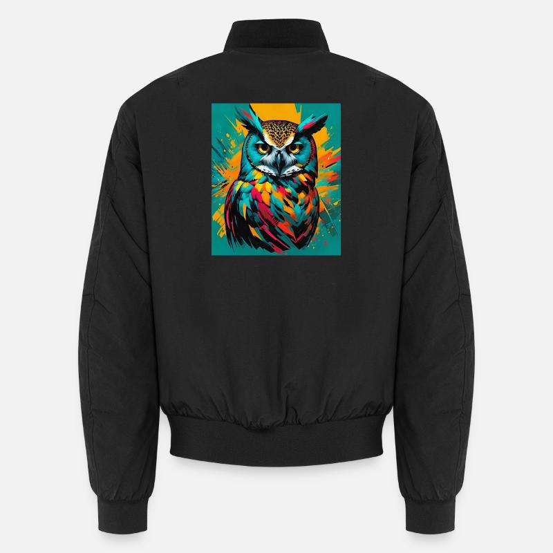 Hibou - Bomber unisexe - noir