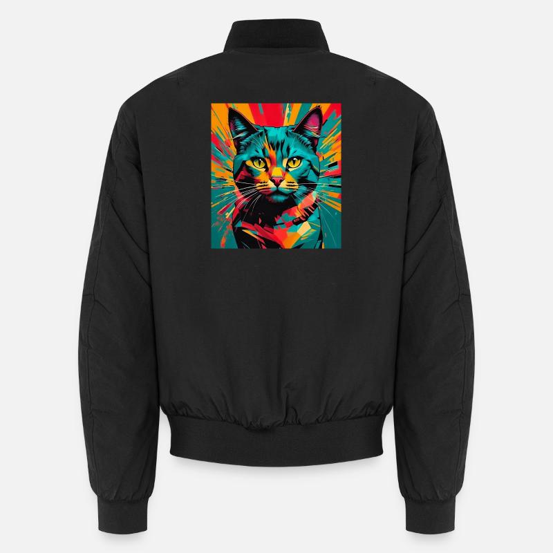 Chat - Bomber unisexe - noir