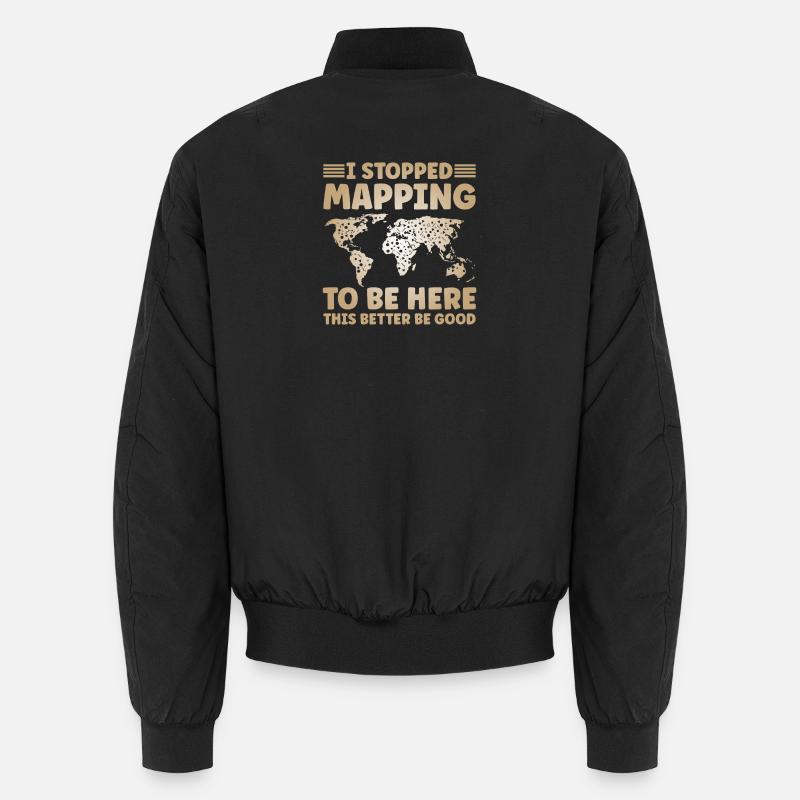 Cartography design - Unisex Bomber Jacket - black