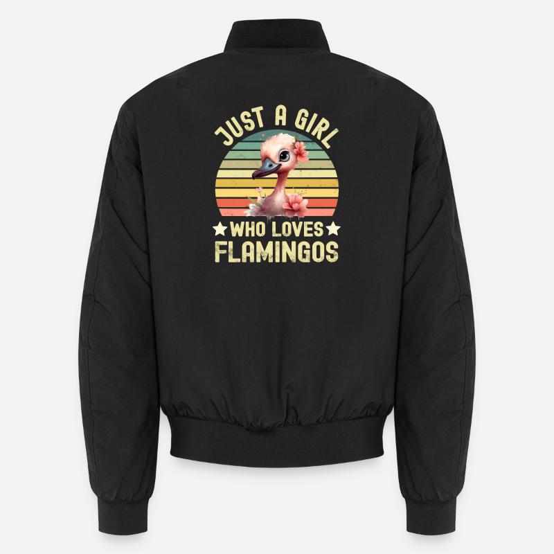 Flamingo - Unisex Bomberjacke - Schwarz