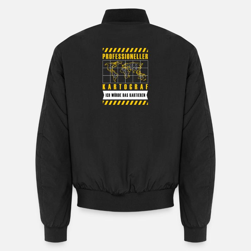 Conception cartographique - Bomber unisexe - noir