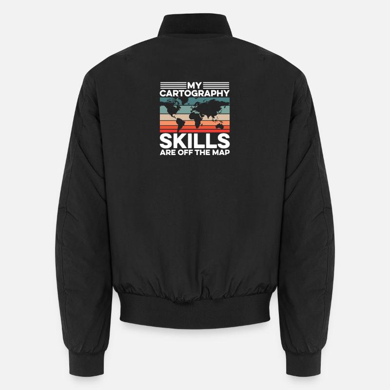 Conception cartographique - Bomber unisexe - noir