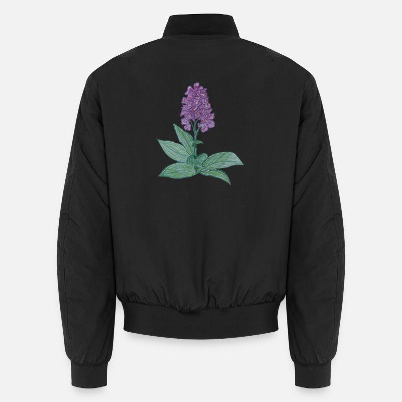 dänische Orchidee - Unisex Bomberjacke - Schwarz