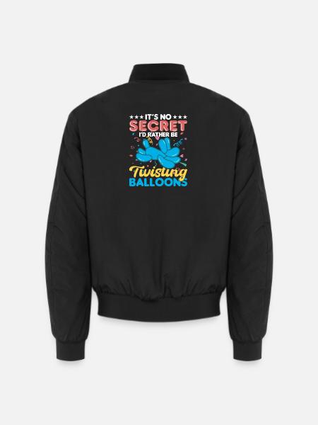 Balloon Twisting Design - Unisex Bomber Jacket - black