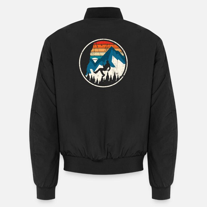 Ascension alpine en rayures de coucher de soleil Bomber unisexe