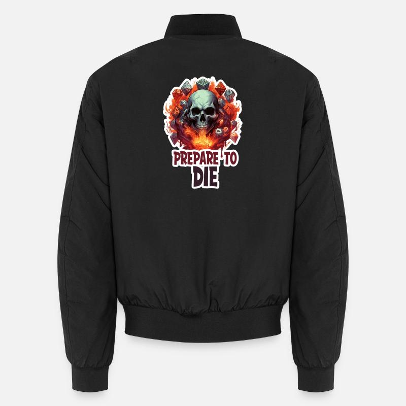 Prepare to Die – Cube & Skull RPG Unisex Bomber Jacket