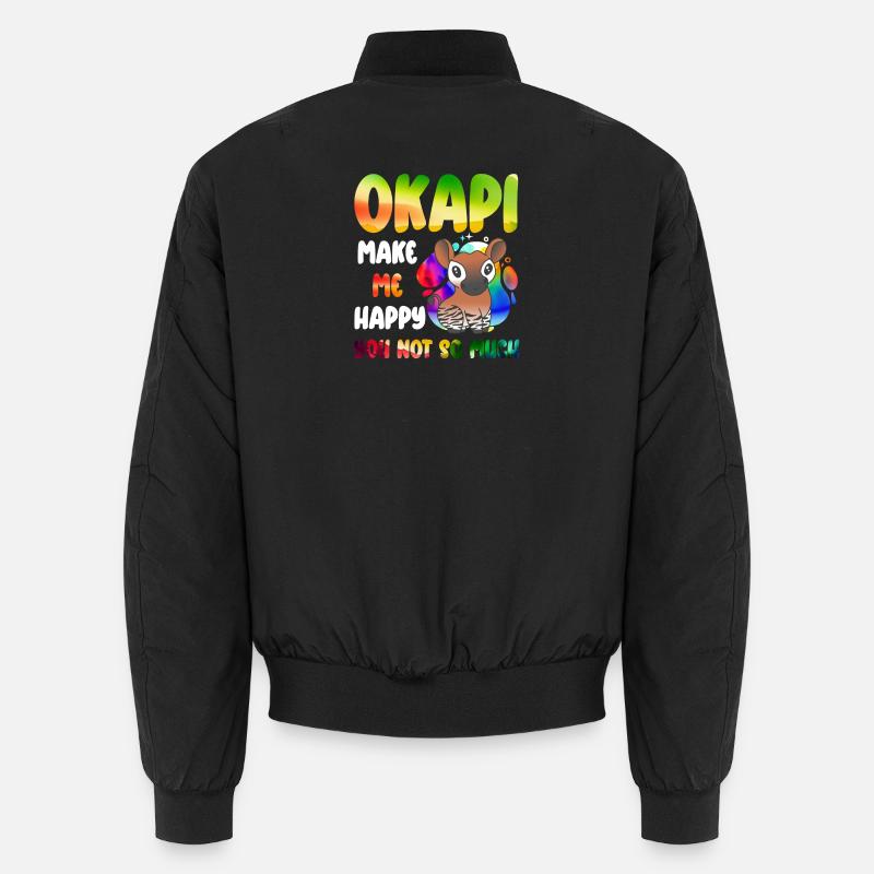 Okapi Wächter des Waldes - Unisex Bomberjacke - Schwarz