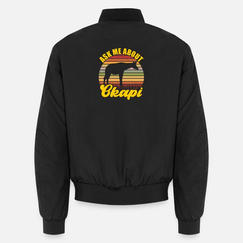 Discover okapi in the wild - Unisex Bomber Jacket - black