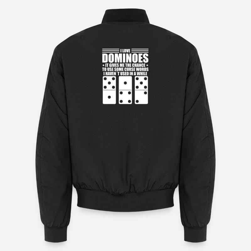 Domino game design - Unisex Bomber Jacket - black