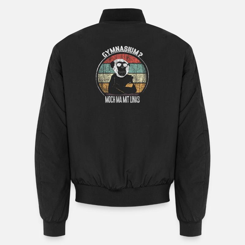 Jeu de mots vintage Monkey Gymnasium Bomber unisexe