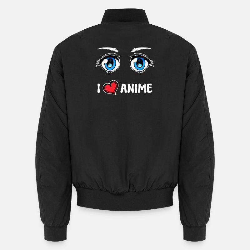 Manga Herz Ich Liebe Anime Statement Japan Comic Unisex Bomberjacke