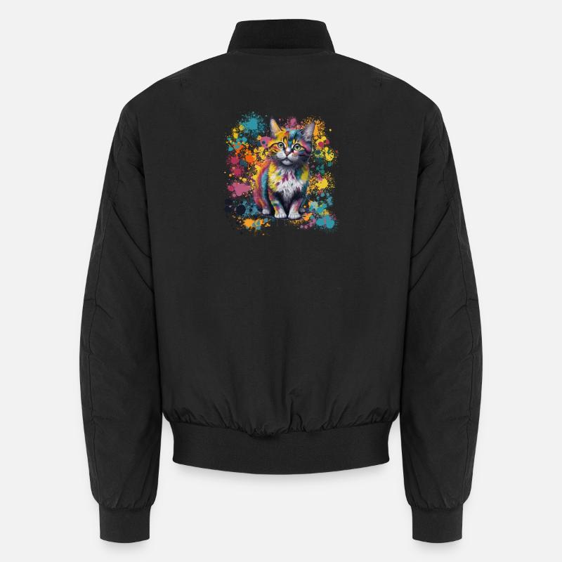 Chat coloré mignon pour les fans de chats Bomber unisexe