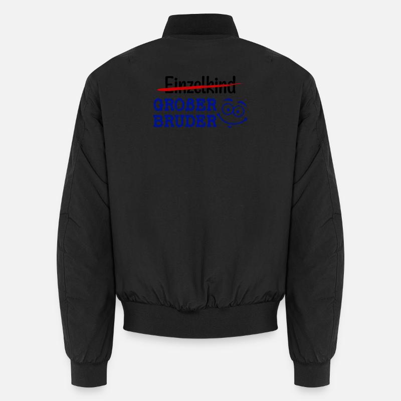Großer Bruder Statement Einzelkind Geschwister - Unisex Bomberjacke - Schwarz