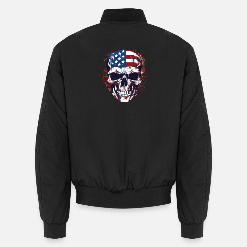 Art de crânes des drapeaux américains Bomber unisexe