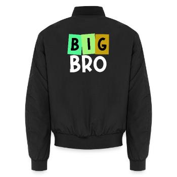 Big Brother Brother Heart Bro Déclaration Frères et sœurs - Bomber unisexe - noir - Dos - AI Model Male 185 light (185cm)